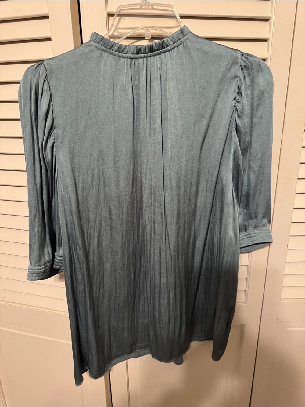 Current Air Green V-Neck Ruffle Trim Tunic - Picture 3 of 3
